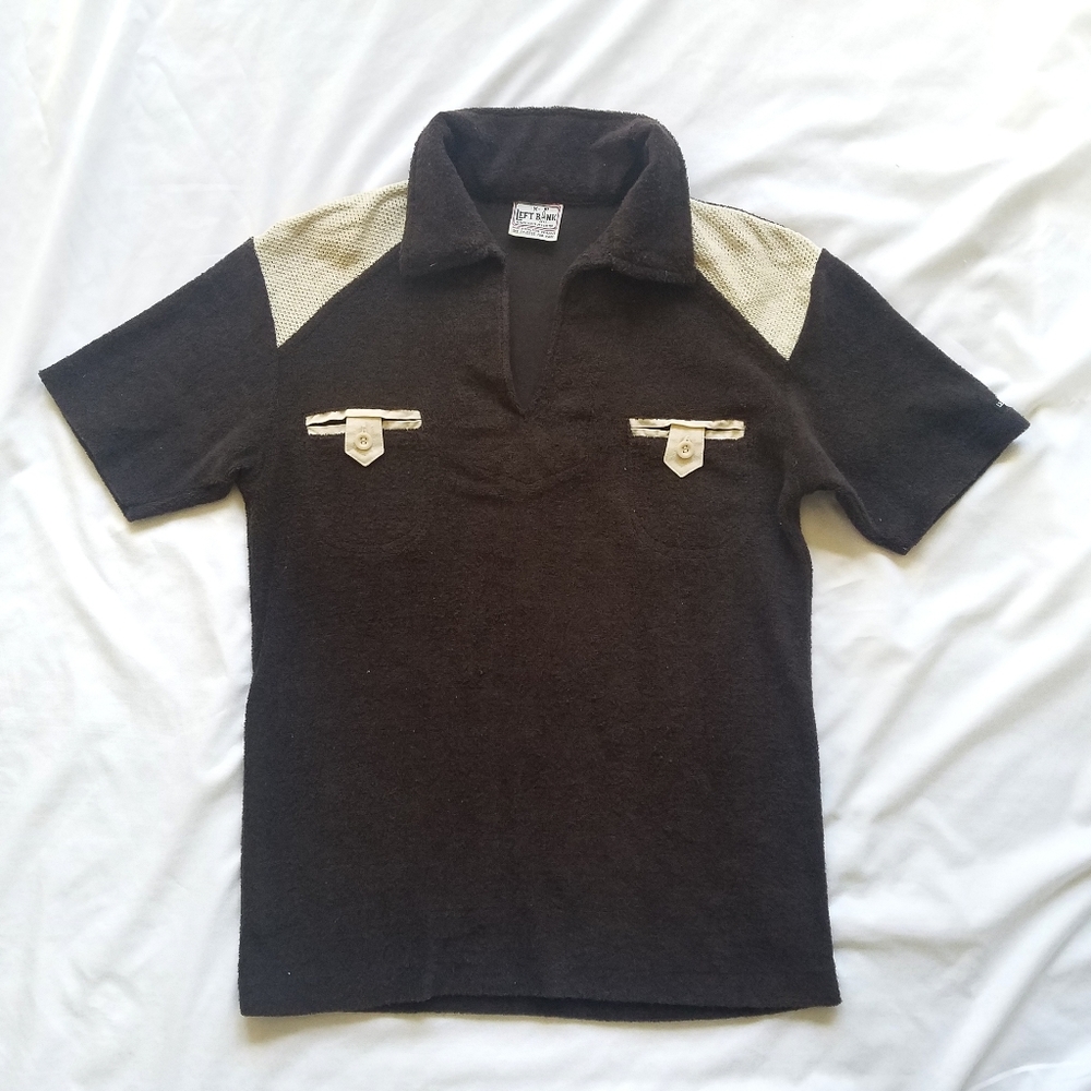 Vintage Mens Brown Polo